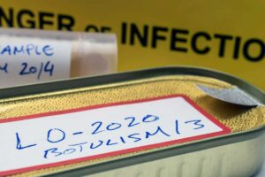 Botulino etichetta su confezione