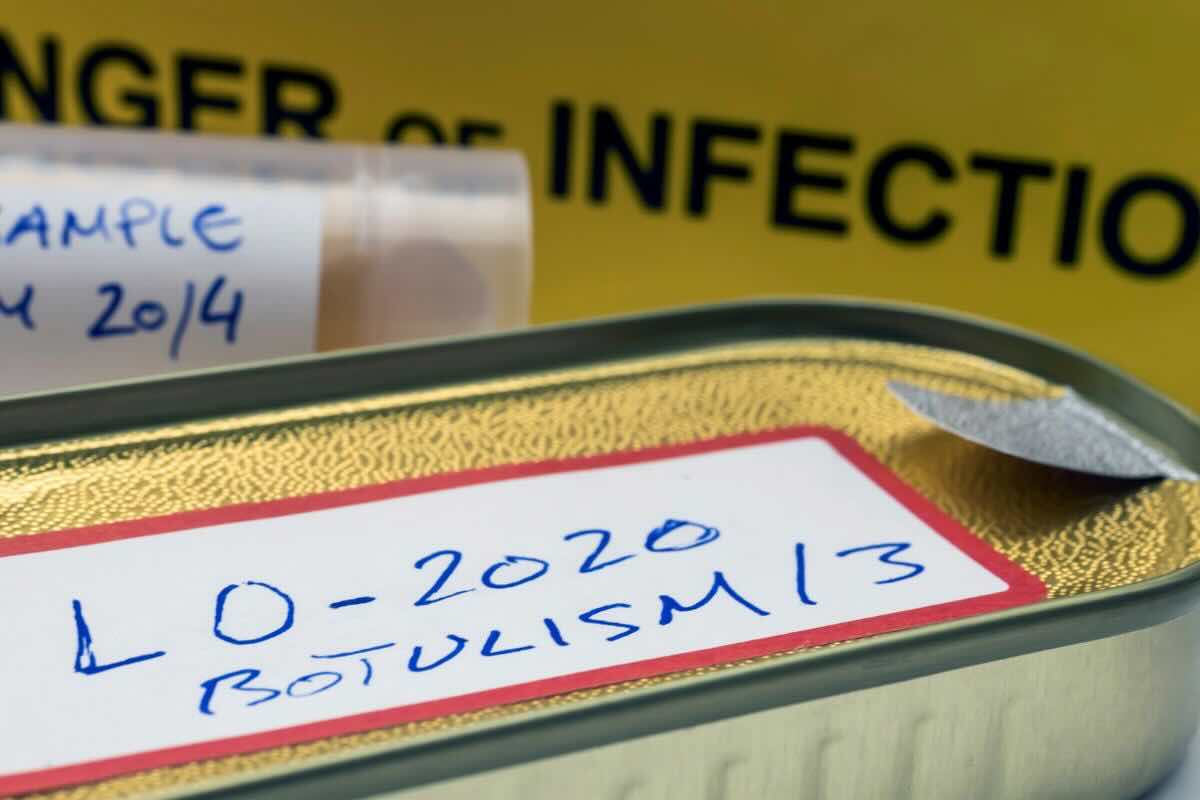 Botulino etichetta su confezione