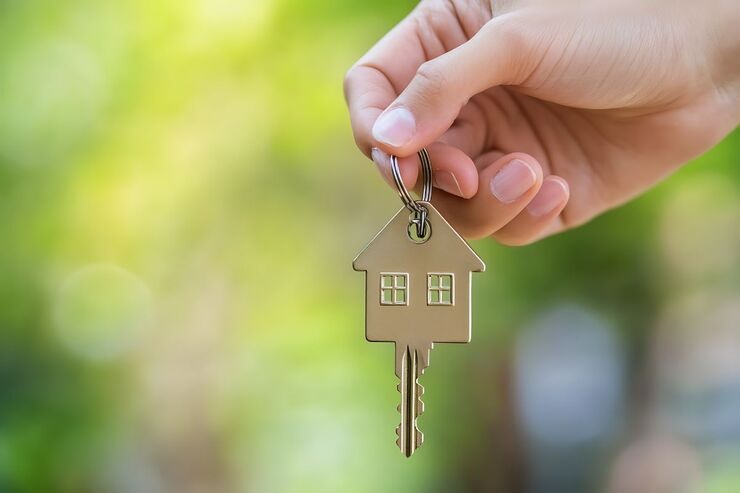 Chiavi con portachiavi casa 