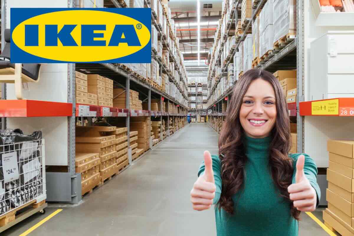 ikea, logo ikea, donna felice