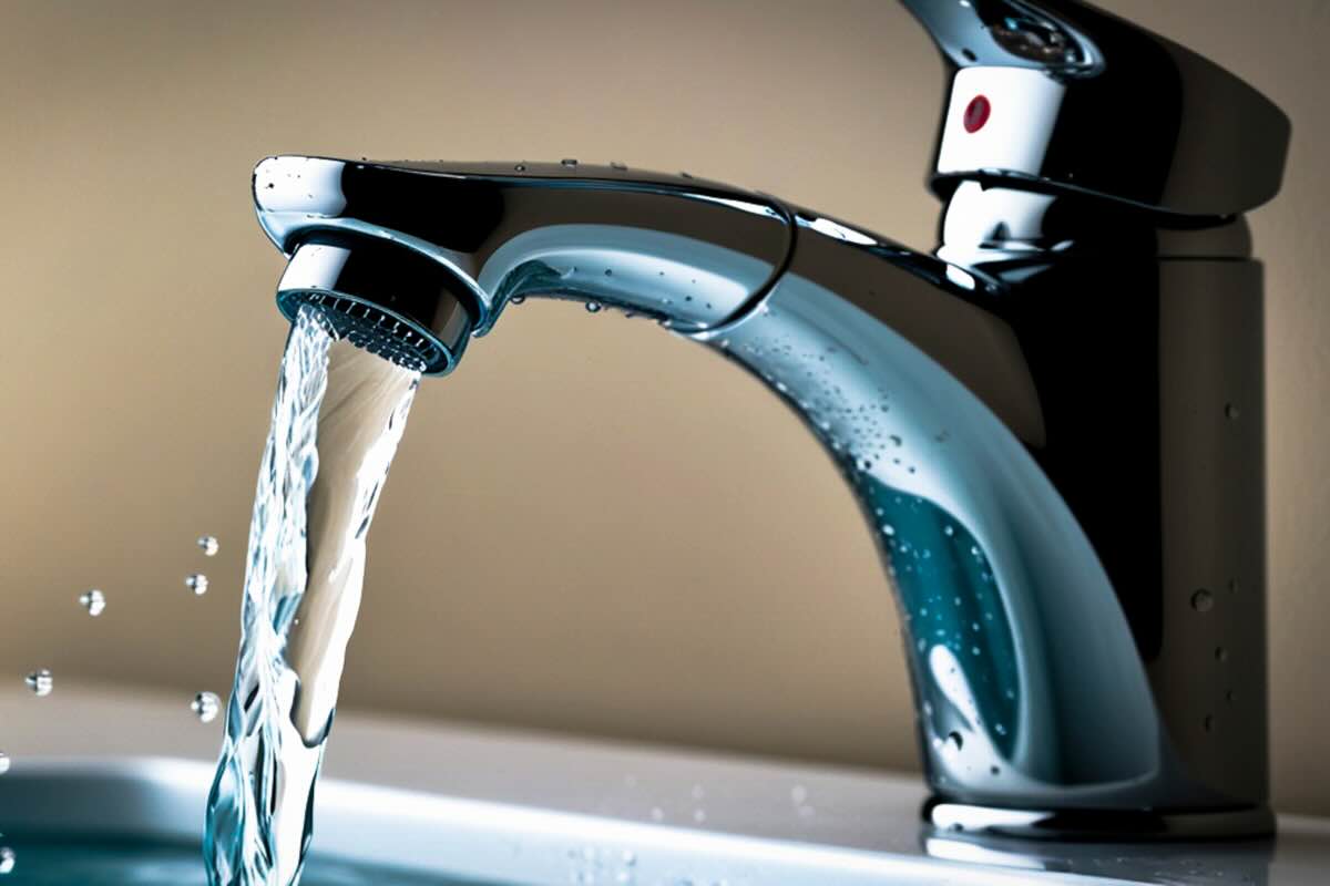 acqua che scorre dal rubinetto